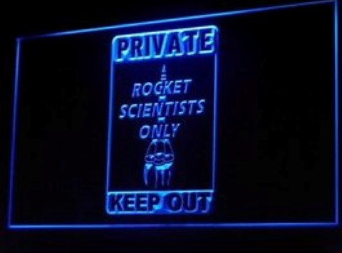 Private Rocket Scientist Only LED Neon Sign